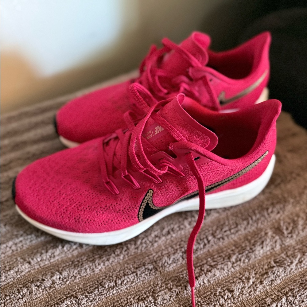 Nike Air Zoom Pegasus 36 Red Black Gold Sequin
